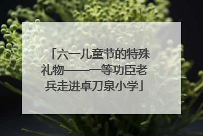 六一儿童节的特殊礼物——一等功臣老兵走进卓刀泉小学
