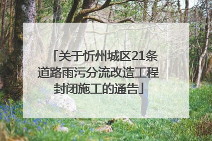 关于忻州城区21条道路雨污分流改造工程封闭施工的通告
