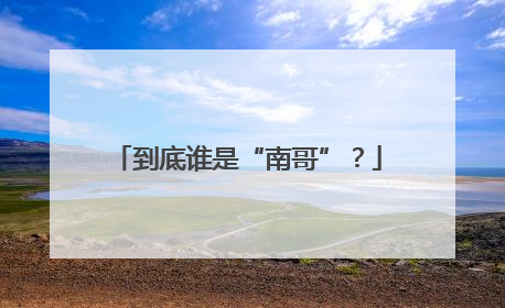 到底谁是“南哥”？