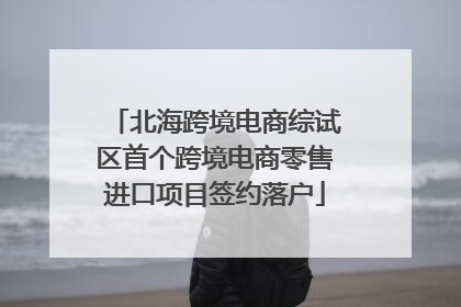 北海跨境电商综试区首个跨境电商零售进口项目签约落户