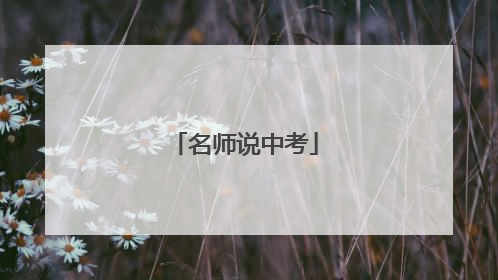 名师说中考