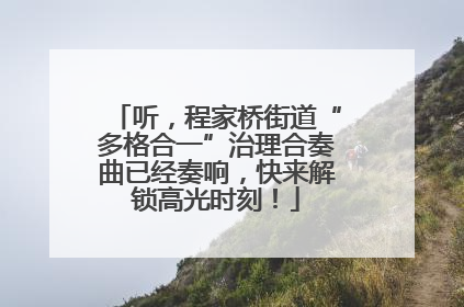 听，程家桥街道“多格合一”治理合奏曲已经奏响，快来解锁高光时刻！