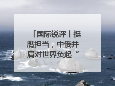 国际锐评丨挺膺担当，中俄并肩对世界负起“特殊责任”
