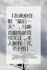 在政府任职“最后一天”，马斯克眼角淤青引关注，本人解释：儿子干的