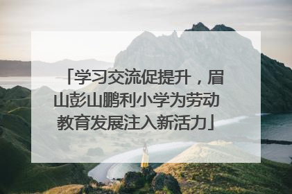 学习交流促提升，眉山彭山鹏利小学为劳动教育发展注入新活力