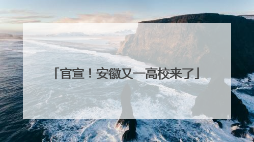 官宣！安徽又一高校来了