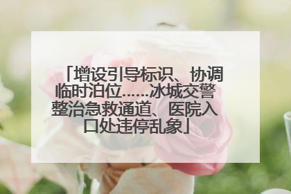 增设引导标识、协调临时泊位……冰城交警整治急救通道、医院入口处违停乱象