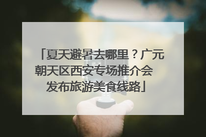 夏天避暑去哪里？广元朝天区西安专场推介会 发布旅游美食线路