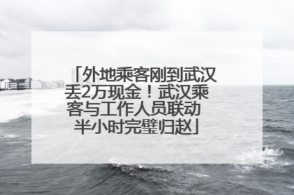外地乘客刚到武汉丢2万现金！武汉乘客与工作人员联动 半小时完璧归赵