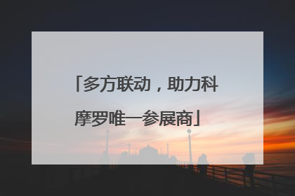 多方联动，助力科摩罗唯一参展商