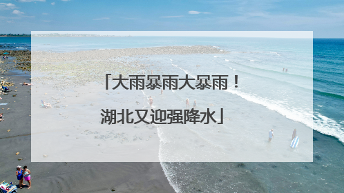 大雨暴雨大暴雨！湖北又迎强降水