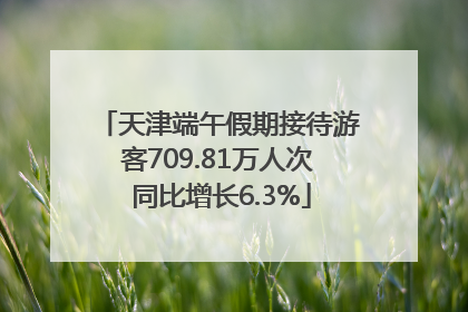 天津端午假期接待游客709.81万人次 同比增长6.3%