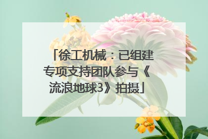 徐工机械：已组建专项支持团队参与《流浪地球3》拍摄