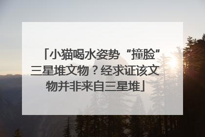 小猫喝水姿势“撞脸”三星堆文物？经求证该文物并非来自三星堆