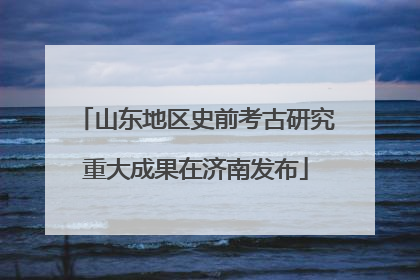 山东地区史前考古研究重大成果在济南发布