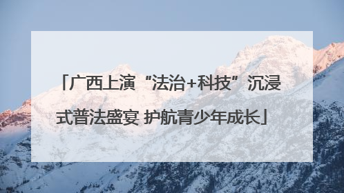 广西上演“法治+科技”沉浸式普法盛宴 护航青少年成长