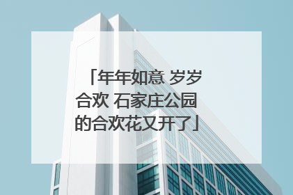 年年如意 岁岁合欢 石家庄公园的合欢花又开了