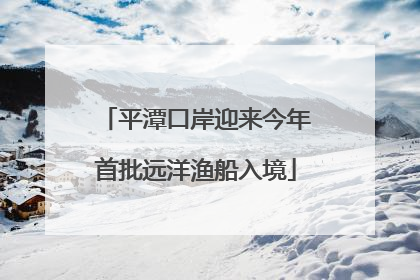 平潭口岸迎来今年首批远洋渔船入境