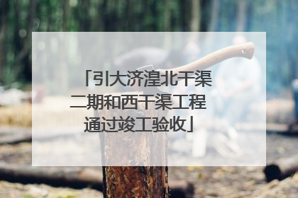 引大济湟北干渠二期和西干渠工程通过竣工验收