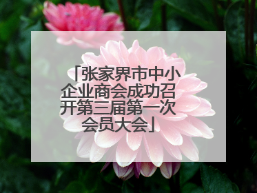 张家界市中小企业商会成功召开第三届第一次会员大会