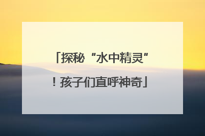 探秘“水中精灵”！孩子们直呼神奇