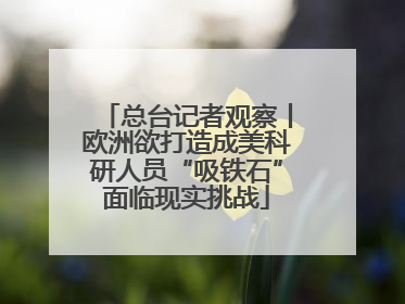 总台记者观察丨欧洲欲打造成美科研人员“吸铁石”面临现实挑战