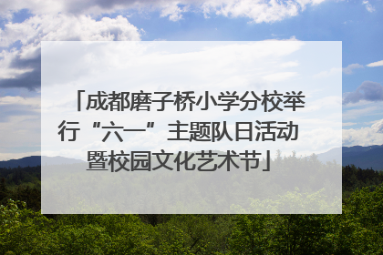 成都磨子桥小学分校举行“六一”主题队日活动暨校园文化艺术节