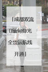 成都双流⇌缅甸仰光全货运航线开通