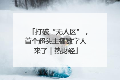 打破“无人区”，首个超头主播数字人来了｜热财经