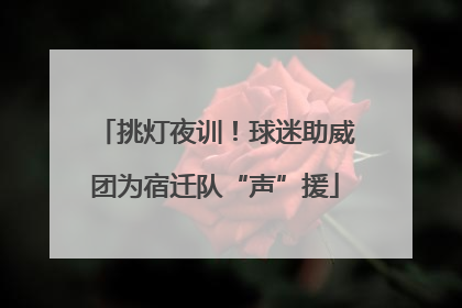 挑灯夜训！球迷助威团为宿迁队“声”援
