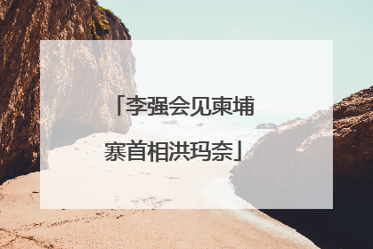 李强会见柬埔寨首相洪玛奈