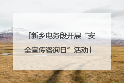 新乡电务段开展“安全宣传咨询日”活动