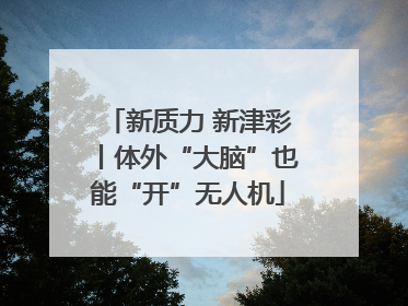 新质力 新津彩丨体外“大脑”也能“开”无人机