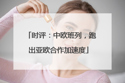 时评：中欧班列，跑出亚欧合作加速度