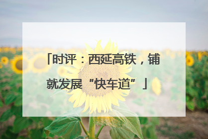 时评：西延高铁，铺就发展“快车道”