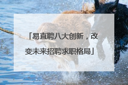 易直聘八大创新，改变未来招聘求职格局