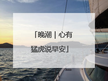 晚潮｜心有猛虎说早安
