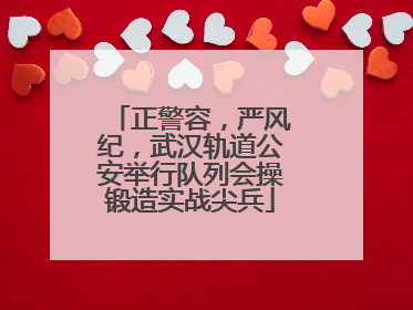 正警容，严风纪，武汉轨道公安举行队列会操锻造实战尖兵