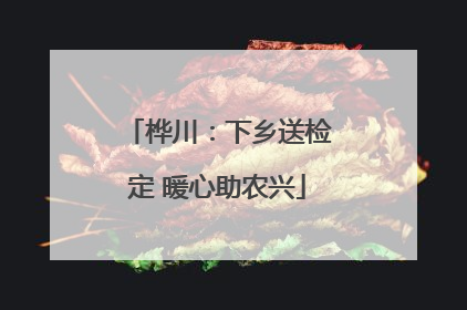 桦川：下乡送检定 暖心助农兴