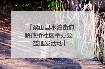 梁山县水泊街道解放桥社区举办公益理发活动