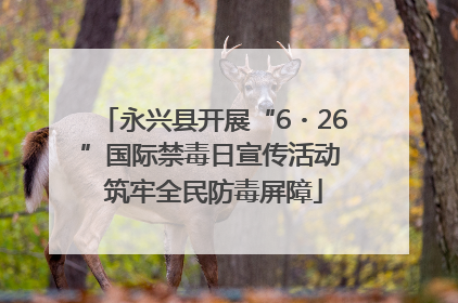 永兴县开展“6・26”国际禁毒日宣传活动 筑牢全民防毒屏障