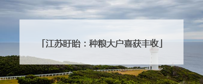 江苏盱眙：种粮大户喜获丰收