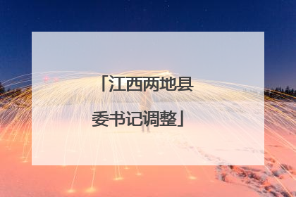 江西两地县委书记调整