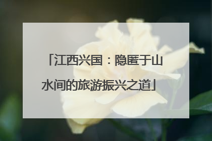 江西兴国：隐匿于山水间的旅游振兴之道