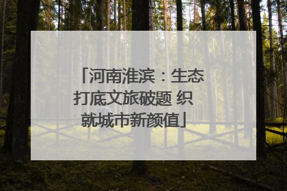 河南淮滨：生态打底文旅破题 织就城市新颜值