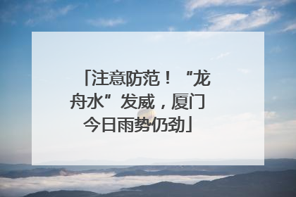 注意防范！“龙舟水”发威，厦门今日雨势仍劲
