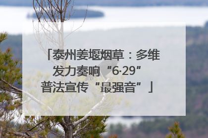泰州姜堰烟草：多维发力奏响“6·29”普法宣传“最强音”