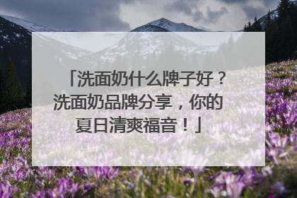洗面奶什么牌子好？洗面奶品牌分享，你的夏日清爽福音！