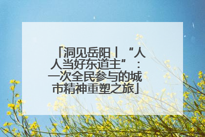 洞见岳阳丨“人人当好东道主”：一次全民参与的城市精神重塑之旅