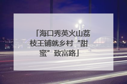 海口秀英火山荔枝王铺就乡村“甜蜜”致富路